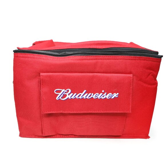 Budweiser Soft Insulated Beer Cooler Bag Picnic Summer Travel Tailgate Red Black - Picture 4 of 10